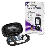 SD CodeFree Blutzuckermessgerät Set mit Teststreifen, Diabetes-Set mg/dL, Vorteilspack zur Diabetes-Messung inkl. Blutzuckerteststreifen und B