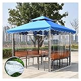 WBBML Outdoor Klarer Vorhang wasserdichte Vorhänge mit Löchern Zusammenklappbar PVC Winddichtes Seitenteil für Pergola, Terrasse, Anpassbar (Color : Transparent, Size : 4x6m)