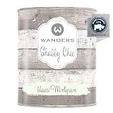 Wanders24®️ Kreidefarbe (750 ml, blasses Mintgrün) Holzfarbe für Shabby Chic Look - Möbelfarbe einfach zu verarbeiten - Möbellack auf Wasserbasis - Made in Germany