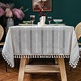 LIUJIU Tischdecke aus Polyesterfaser，Tischdecke Rechteckige Abwaschbar Polyester Tischtuch Wasserabweisend Geeignet für Home Küche Dekoration Gastronomie Hochzeit Fest,100x160