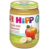 HiPP Bio FrŸchte €pfel mit Bananen, 6er Pack (6 x 190 g)