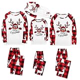 Kuschelig Weihnachts Pyjama Couple Weihnachtspyjama Familie Set Weihnachten Schlafanzug Lang Winter Damen Herren Kinder Nachtwäsche Nachthemd Hausanzug Schlafanzüge Family Sleepwear S