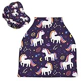 Handgezeichnete Einhornblaue Kunst Autositz Baldachin Baby-Autositz-Überdachung Kinderwagen-Abdeckung Einkaufswagenbezug Stillschutz Stillen fürs Kleink
