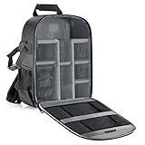 Neewer® Flexible Trennwand Kamera Gepolsterte Rucksack Tasche 30x14x37 cm Stoß- Insert Schutz für SLR DSLR Spiegellose Kameras und Objektive, Blitzlicht, Funkauslöser und anderes Zubehör (innen grau)