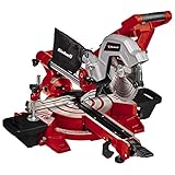 Einhell Zug-Kapp-Gehrungssäge TE-SM 216 Dual (1.800 W, Ø216 x Ø30, 215/305 mm Schnittbreite bei 45°/90°, Winkeleinstellung, Spindle-Lock, Spannvorrichtung, inkl. Hartmetall-Sägeblatt)