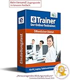 Einstellungstest Öffentlicher Dienst 2021: eTrainer – Der Online-Testtrainer | Über 2.200 Aufgaben mit Lösungen: Wissen, Sprache, Mathe, Logik, Konzentration und mehr | Eignungstest üb