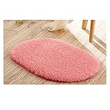 Fußmatte rutschfeste Badezimmer Matten Memory Foam Bath Teppich Ellipse Matten Weiche Wasseraufnahme Bad Matten Toilettenboden Türenthülle Badewanne Zubehör (Color : Watermelon Red)