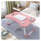 Beistelltisch Mobile Tabelle Workstation Folding Laptop Ständer Halter Tragbare Studie Tisch Schreibtisch Aus Holz Faltbare Computer-Schreibtisch For Bett, Sofa, Tee Serving Table Stand Snack B