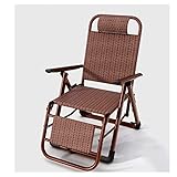 Sonnenliege Klappbar, Klappstuhl Indoor Komfortabel, Patio Lounge Relaxsessel Mit Kopfstütze Und Fußstütze Einzel-Freizeitsessel Oversized Zero Gravity Chair Für Wohnzimmer Camping ( Color : Brown )