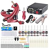 Solong Tattoo Maschinen Set 1 Pro Tattoo Maschinen CE Netzteil Pedal Nadeln Griffe Tipps Für Anfänger TK127-EU