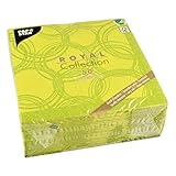 Papstar, 50 Servietten 'ROYAL Collection' 1/4-Falz 40 cm x 40 cm limonengrün 'Bubbles', #86495