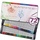 Nimare – Buntstifte Set – 72 bruchsichere Malstifte in leuchtenden Farben – Umfangreiches Buntstifte Set für Erwachsene mit extra hohem Pigmentg