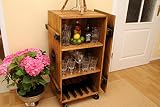 Uncle Joe´s Barschrank Vintage Shabby chic Landhaus Massivholz nussb