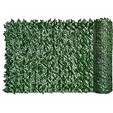 Künstliche Hecke grünes Blatt Efeu Zaun Siebanlage Wand Gras Dekorative Kulisse für Datenschutz Start Balkon 0.5x1m Dekor für Outdoor G