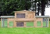 zooprinz XXL- Outdoor Kaninchenstall - DR. HASE - mit 2 Auslauf- Gehegen und Hasenhaus, für Kaninchen, Zwergkaninchen, Meerschweinchen, Frettchen, Hö