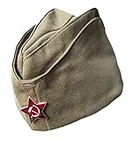 Ganwear® Original Russische UDSSR-Armee-Kappe Militär Uniform Pilotka Hut Sowjetisches roter S