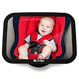 MyHappyRide Rücksitzspiegel fürs Baby, Bruchsicherer Auto-Rückspiegel für Babyschale, Autositz-Spiegel ohne Einzelteile, für Kinder in Kinderschale,