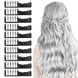 10 Stück Haarkreide Kamm, TOROKOM Temporäre Haarfarbe Kamm Waschbar Mini Haarkreide für Mädchen Kinder Ungiftige Haarfarbe Farbstoff für Cosplay Halloween Weihnachten DIY Haarfarbe (Weiß)