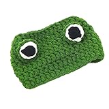 Entzückender Haustier-lustiger Hut Haustier-lustiger Hut Frosch-Form-Weben-Welpen-Katzen-Hut Entzückender Karikatur-Haustierpflege-Versorgungsmaterial Netter Frosch-Stirnband-Hut für den Alltag