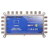 [ Test SEHR GUT *] Anadol Zero Watt - Stromloser Multischalter für Zwei Satelliten 9/8 für 8 Teilnehmer - Eco Sat-Verteiler - Quattro LNB tauglich - Digital Multiswitch - 4K-Sat-Sw