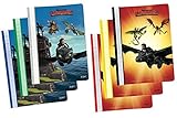 DRACHENZÄHMEN LEICHT GEMACHT 6 Dragons Schnellhefter DIN A4 / 2 Verschiedene Motive mit 6