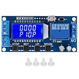 Zeitverzögerungsrelais 5V 12V 24V Zeitverzögerungsrelaismodul Verzögerung Ausschaltzyklus Timer-Controller-Modul Relaiskarte 0,01s-9999min mit LCD-Anzeig