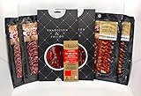 aBeiou SORTIERTE MENGE in Scheiben geschnittenen Ibericos aus Eichelmast 2 Iberico-Schinken aus Eichelmast 2 Iberico-Chorizo ​​aus Eichelmast 2 Iberico-Salchichon aus Eichelmast 600g 6x100g