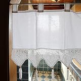 Lsimeru Weiß Küchengardinen Scheibengardine Gehäkelt Vintage Kurz 60x150 Bistrogardinen Kurzgardinen Halbe Gardinen Klein Fenster Vorhang Küche Schlafzimmer W