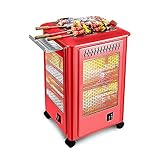 JIEZ 2 in 1 Outdoor - Heizpilze , 1200W / 2000W Elektro - Terrasse Heizung kann Barbecue und beheizt , eine Raumheizung mit einem Backblech auf der Oberseite für Indoor Outdoor Heizung , orange ,