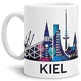 Kiel-Tasse Skyline - Kaffeetasse/Silhouette/Souvenir/Städte-Tasse/Mug/Cup/Becher/Beste Qualität - 25 Jahre Erfahrung - W