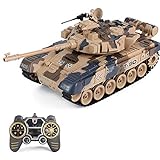 ZRY 1/18 ferngesteuertes Tank-Spielzeug, 2,4 G, 2A6-Tank mit Rauchgeräusch und Lichteffekt, ferngesteuertes Auto-Spielzeug für Kinder und Erwachsene (Typ 02)