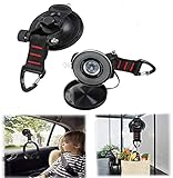 NO Gloryit 2 Stück Saugnapf Camping Set Saugnäpfe Anker Multifunktionaler Saugnapf Auto Saugnäpfe Befestigung Haken Festbinden Saugnapfhalterung Saugnapf für Auto Haushalt für Wohnmobil, H