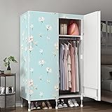 FGHUF Kleiderschrank Stoffschrank Garderobe Mit Kleiderstangen Faltschrank Stoffkleiderschrank Campingschrank Für Kleidung Ankleidezimmer Schlafzimmer, 85 * 50 * 172