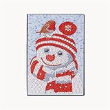 DIY 5D Notizbuch mit Diamantmalerei Cover Santa Schneemann Kits spezielles geformtes Muster Kunstleder Blanko Tagebuch Premium Dickes Papier 50 Blatt 100 Seiten Notebook Büro Notizbuch (21,6 x 13 cm)