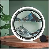 12 Inch Schreibtischlampe LED Dynamisches Sandbild Tischlampe Fließende Sandmalerei mit DREI Helligkeitsstufen for Desktop Home Office Work D