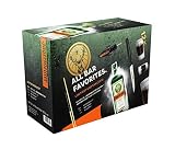 Jägermeister Kräuterlikör Gastropaket 6 x 1,0 Liter incl. 12 Shotgläser, 1 Barmesser und Ausgieß