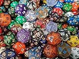 World of Dice D20 / W20 Würfel Set Mix - Bunt gemischt, perfekt für Dungeons and Dragons (DND), Das Schwarze Auge (dsa), und alle Anderen RPG-Systeme (15 Stück)