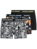 JACK & JONES Herren Jacjames Trunks 3 Pack Noos Boxershorts, Black, M EU