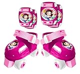 STAMP - ROLLER SKATES sizes 23/27 + ELLBOGEN und KNIESCHÜTZER - PRINCESS DISNEY