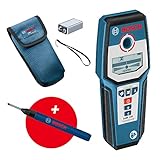 Bosch Professional digitales Ortungsgerät GMS 120 (Bohrlochmarker, max. Detektionstiefe Holz/Eisenmetalle/Nichteisenmetalle/spannungsführende Leitungen: 38/120/80/50 mm) - Amazon Exclusive S