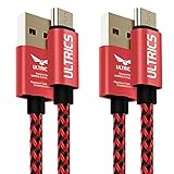 ULTRICS Micro USB Kabel 1M, Nylon Geflochten Ladekabel High Speed 480Mbps Datenkabel, Schnellladekabel Kompatibel mit Samsung Galaxy S6/S7 Edge, Nokia, LG, PS4 Xbox, Tab