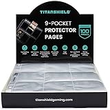 TitanShield (100 Pages) 9-Pocket Trading Card Sleeve Pages for MTG Magic, Pokemon, Yugioh, and Baseball C