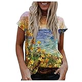 blusen Shirts Damen Oberteile Damen frühling augennstern Damen top Sommer Pulli Damen Oversize Damen Tunika Langarm elegant blusen Kurzarm Damen Tshirt Lange ärmel D