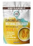 Kurkuma Latte Collagen ⍟ Goldene Milch mit Kollagen Pulver ⍟ Kollagen Peptide Type I, II und III ⍟ Beauty Collagen Drink - Turmeric Latte ⍟ 30 Portionen 300g