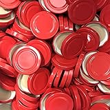 100 Stück X to 58 mm Rot Schraubdeckel für Gläser • Twist Off Deckel Verschluss Ø 58mm • Ersatzdeckel To58 • 25,50,100,150,200,250,500 Stück • Große Auswahl Verschiedene Größen und Farb