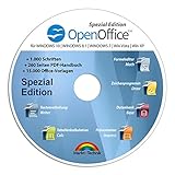 Open Office Spezial-Edition für Windows 11-10-8-7-Vista-XP | PC-Software mit 15.000 Vorlagen, 1.000 Schriften und PDF Handbuch | Dokumente, Kalkulationstab