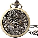 OUWTE Herren Bronze Tone Skeleton mechanische T