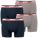 Levi's Herren Boxershorts Boxer Pants Unterhosen 985016001 4er Pack, Farbe:Mehrfarbig, Wäschegröße:2XL, Artikel:-198 Dress B