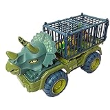 xiaoquexing Dinosaurier-Transporter-Auto-Spielzeug Für Kinder, Dinosaurier-Transporter Mit Dinosaurier-Spielzeug, Großes Technisches Fahrzeug Friction Drive Auto Kinder-Dinosaurier-Auto-S