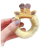 Damen Haarseil Plüsch-Haargummi Hase Haarring Weiches Haarschmuck Schöner Pferdeschwanz-Halter Haaraccessoire für Damen und M